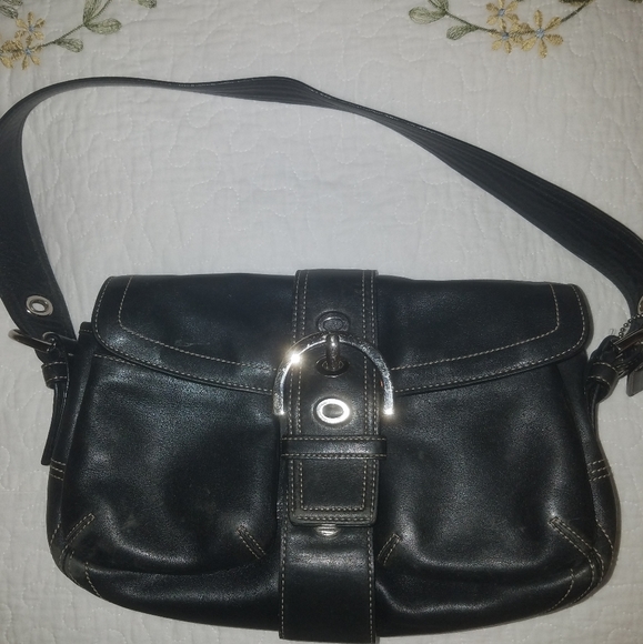 Coach black leather purse - Picture 1 of 2